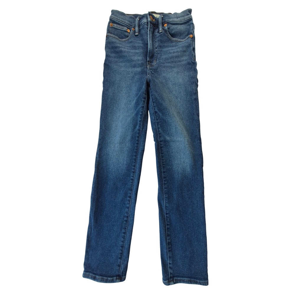 Madewell Perfect Vintage Jeans Womens 25 High Rise Straight Leg Blue NC162